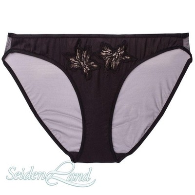 Slip PARK AVENUE von Dita von Teese mit Seide und Spitze schwarz oder rosa