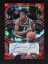 2021-22 Prizm Draft Picks College Penmanship Red Ice Jamorko Pickett Auto 9su