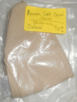 Longaberger Oatmeal American Craft Originals ACO Casserole Basket Liner #2806489