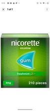 Nicorette Nicotine Gum 4mg Freshmint 210 Pieces Anti Smoking Oral