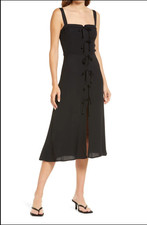 Reformation Eddie Dress in Black, Size 4