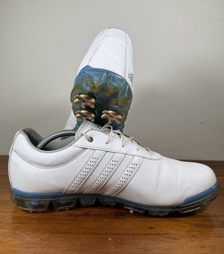 Adidas Adipure Flex weiß/blau Leder Nieten Golfschuhe UK 11 - Bild 7 von 9