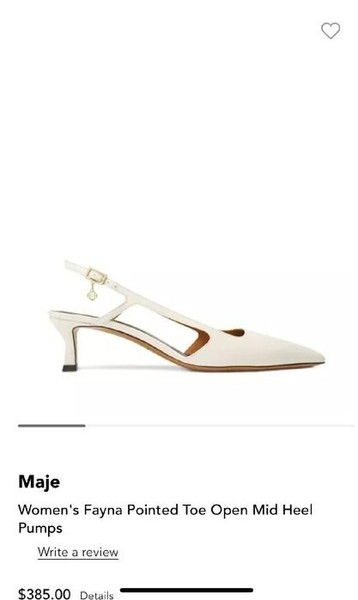 Women Maje Heels White Leather