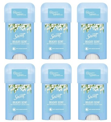 6x Secret Key Platinum Power Delicate Antitranspirant Deodorant Cream Stick W...