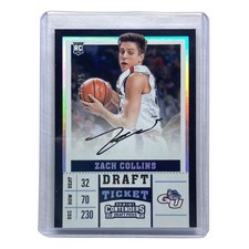 PANINI NBA card CONTENDERS DRAFT PICKS ZACH COLLINS GONZAGA BULLDOGS /25 #58,