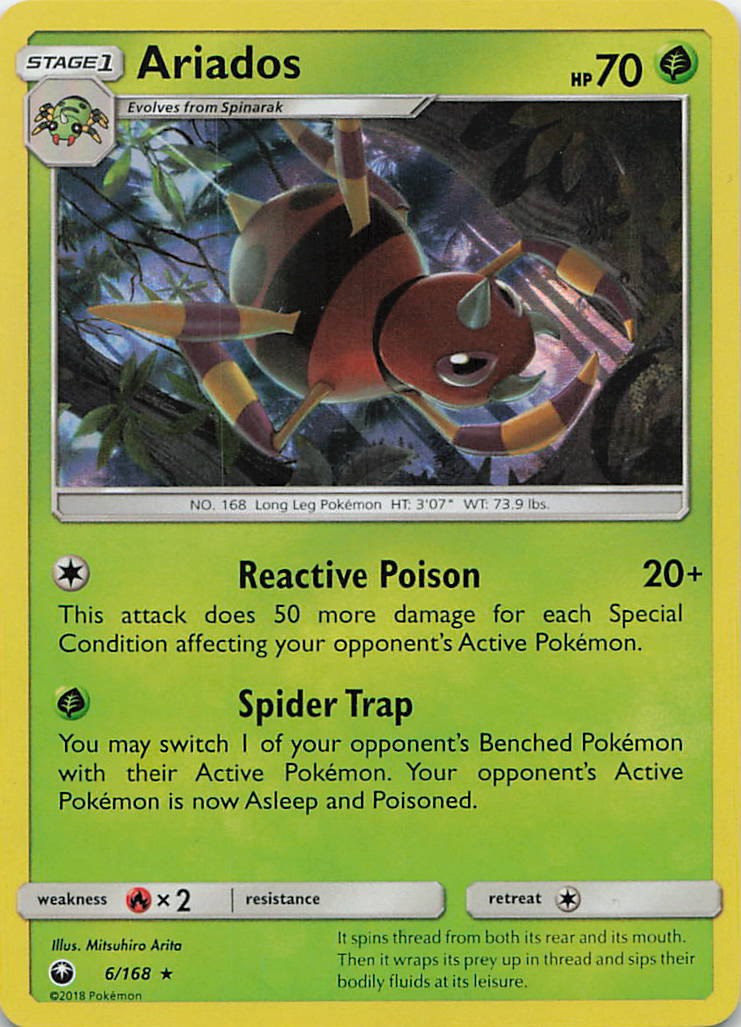 Ariados 6/168 Holo Rare Celestial Storm Pokemon Holo Heavily Played