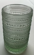 Beaded Hobnail Glass, Green, 5 in.