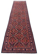 Genuine Hand Knotted Antique Tribal Hamidoun Wool Area Runner Rug 10 x 3 Ft
