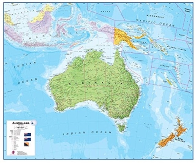 Australasia laminated: 2016 SHEET MAP 9781904892052