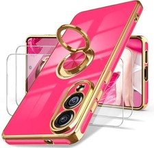 Samsung Galaxy S25 Edge Case with 360 Rotatable Ring Holder Screen Protector