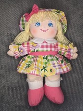 American Greetings Holly Hobbie 10in Rag Cloth Doll Soft Body w/ Hat 1996