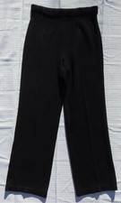 Vtg St. John Basics US Women  s 4 S Black Wool Santana Knit Pull On Pants as is