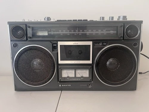 Vintage Sanyo M9994 Boombox AM/FM Cassette Portable Radio For Parts
