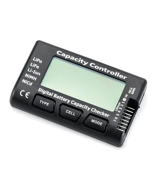 QWORK RC Battery Capacity Checker 2-7S LiPo Li ion NiMH - Multi Mode Voltage Dis