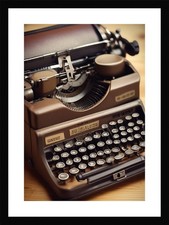 Nostalgic Vintage Typewriter Framed Wall Art Poster Canvas Print Picture thumbnail