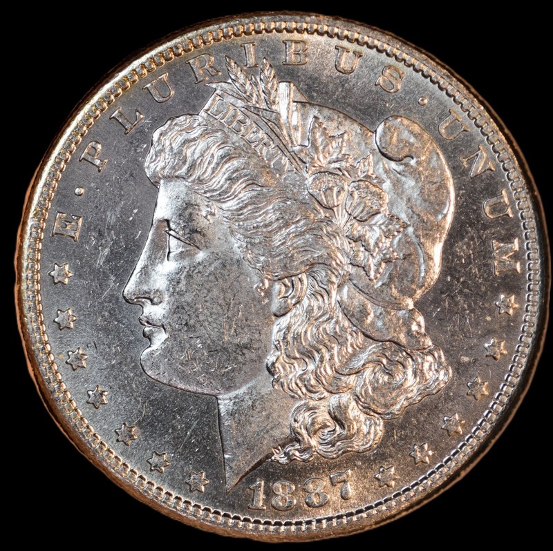 1887-S Silver Morgan Dollar $1 Coin MINT STATE MS NO RESERVE   FREE SHIPPING