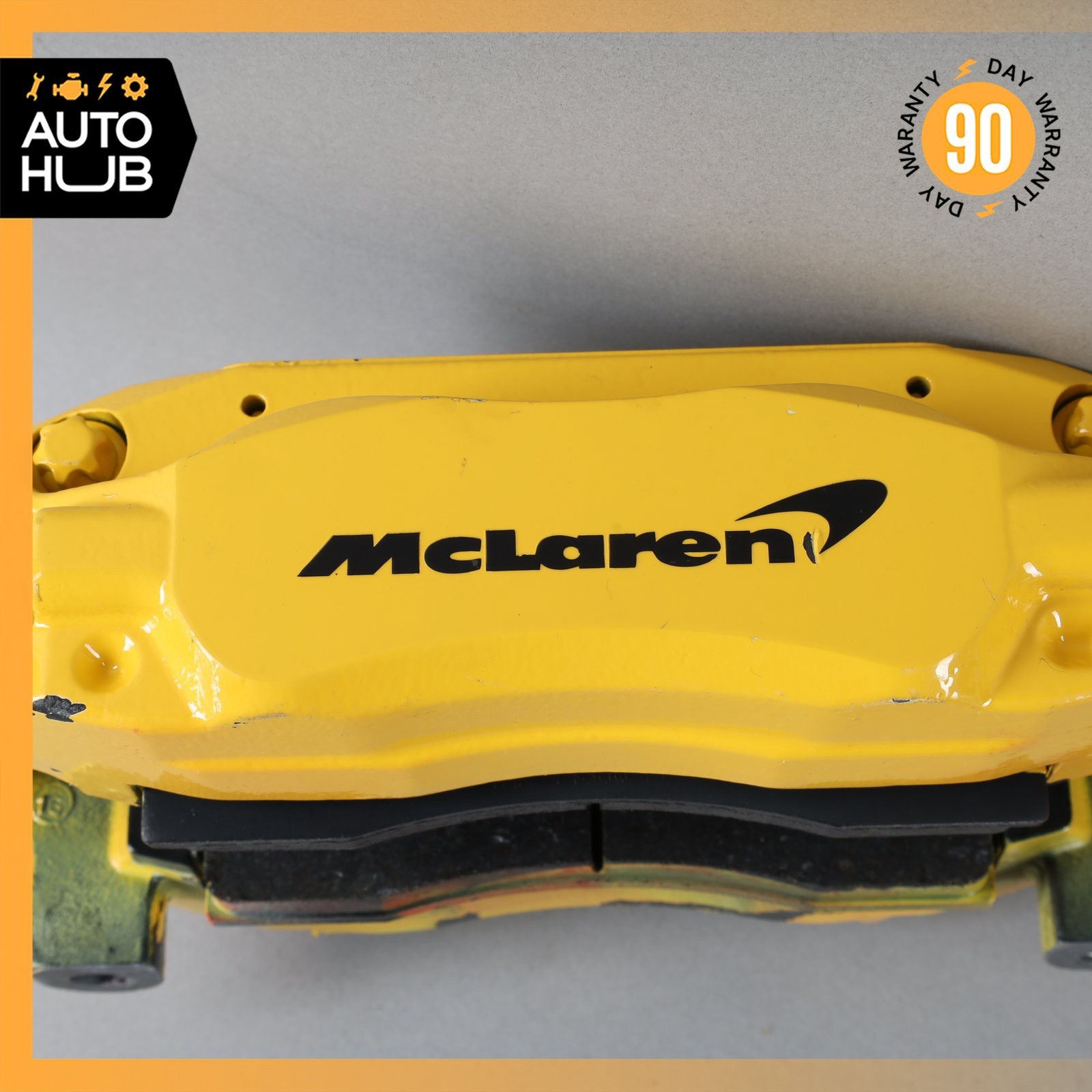 12-21 McLaren 570S Rear Brake Calipers Left & Right Side Set Yellow OEM