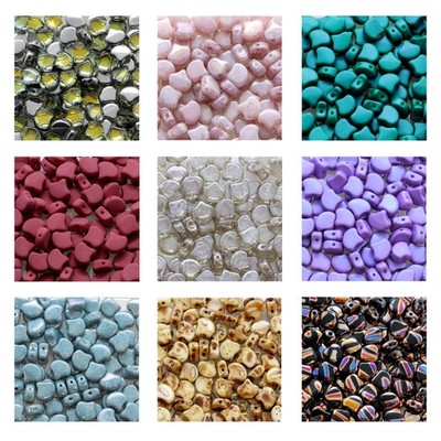 Matubo Ginko  Pressperlen Tschechisches Glas 7,5 mm Größe 22 g Tube *...