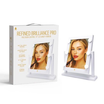 14'' LED Hollywood Glam Mirror   Refined Brilliance Pro Lighted Makeup Mirror