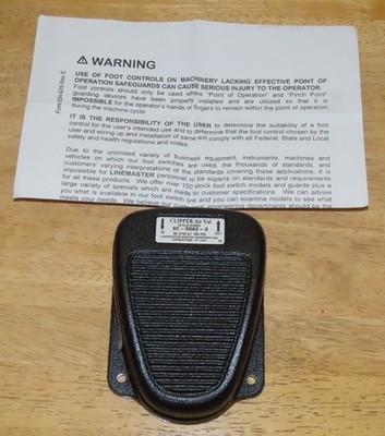 LineMaster Clipper Air Val 3C-30A2-S Pneumatic Foot Switch 100PSI