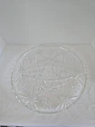 Vtg Anchor Hocking EAPC Large Crystal Glass Serving Platter 13.5"D