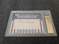 MAX CAREY 12/23 2010 Razor Sports Icons Basetball HOF CUT Autograph 