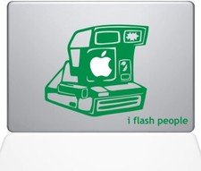 The Decal Guru I Flash People Vintage Camera Decal Vinyl Sticker, Green, 15"