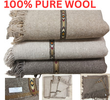 Afghan WOOL PATU 100 PURE SHAWL Heavy Thick Blanket Winter Warm SOLID Scarf