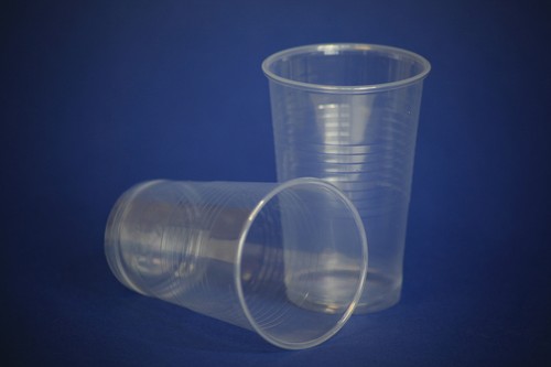 Becher Trinkbecher - weiß & transparent - 180 200 300 400 500 ml - Plastikbecher