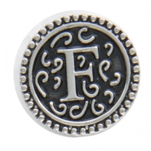 Juwel La La Buchstabe F Snap On Charm #ER33798 - Bild 1 von 1