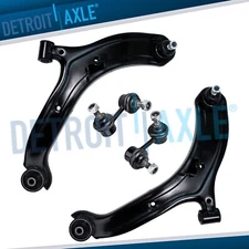 New 4pc Kit: Lower Control Arms and Sway Bar Links for 2000-05 Hyundai Accent