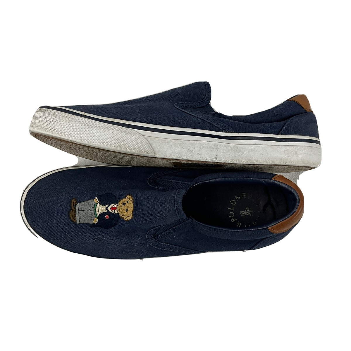Polo Ralph Lauren‎ Thompson Slip-On Sneaker Martini Bear Blue White Size 10D Polo thompson slip on buy - Official Online Store main image 3