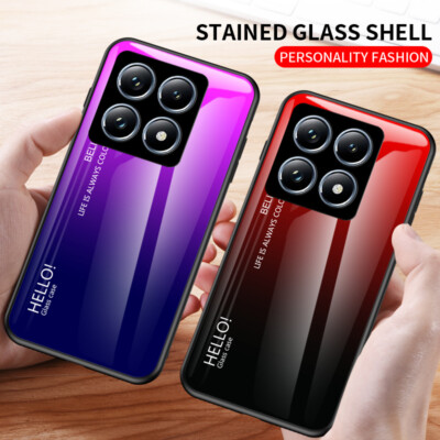 For Xiaomi 14T POCO X5 X6 Xiaomi Redmi Note 12 11 Pro 12T TPU Glass Case Cover