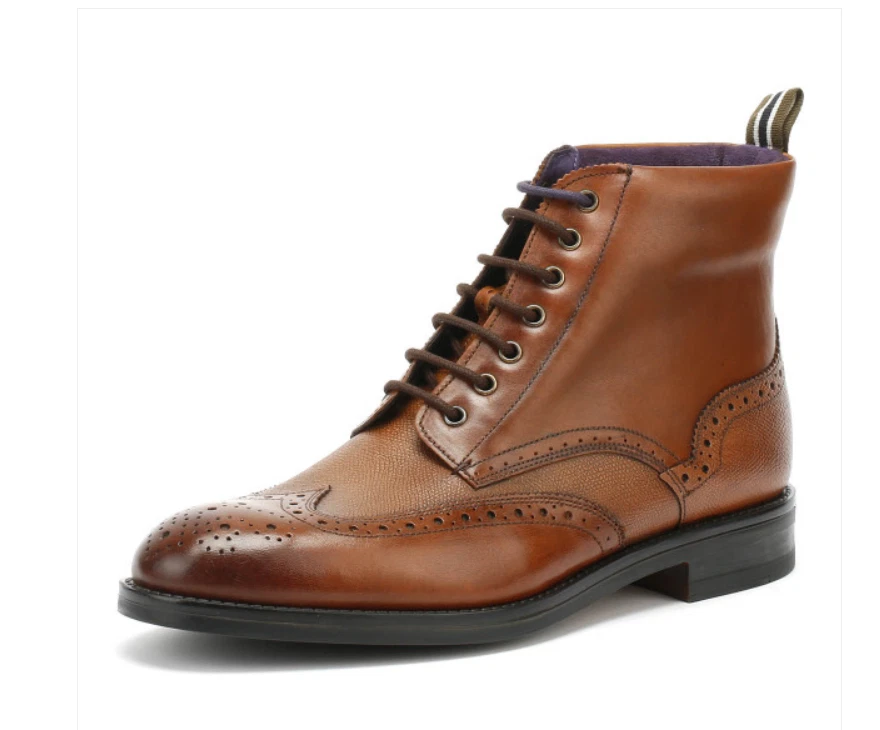 Ted Baker Men s TWRENS Tan Leather Lace up Chukka Ankle Boots 160