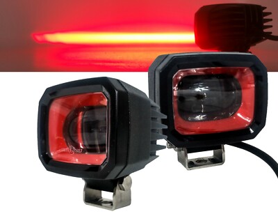 2X Red Line LED Forklift Light Warehouse Safety Side Marker Warning Lamp 12V 48V