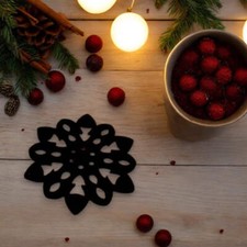 Fiocco di Neve a Forma Di Sottobicchieri IN Opaco