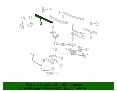 Cubierta de oruga lateral de puerta central genuina GM 2006-2008 Chevrolet Uplander 15265744 Foto 2 de 2