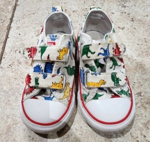 Converse Chuck Taylor All-Star Toddler Size 8 Dinosaur Low Top Pre-Owned Shoes - Picture 1 of 7