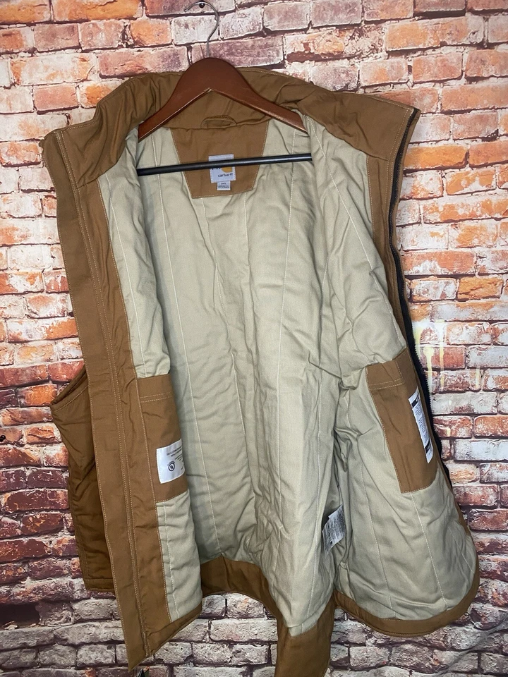 Carhartt FR Vest Brown Fire Resistant Quick Duck Men’s Size 3XL - Image 3 of 4