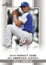 10 ct lot 2018 Riley Cornelio Leaf Perfect Game Nike AA Classic Aflac Limited-Ed
