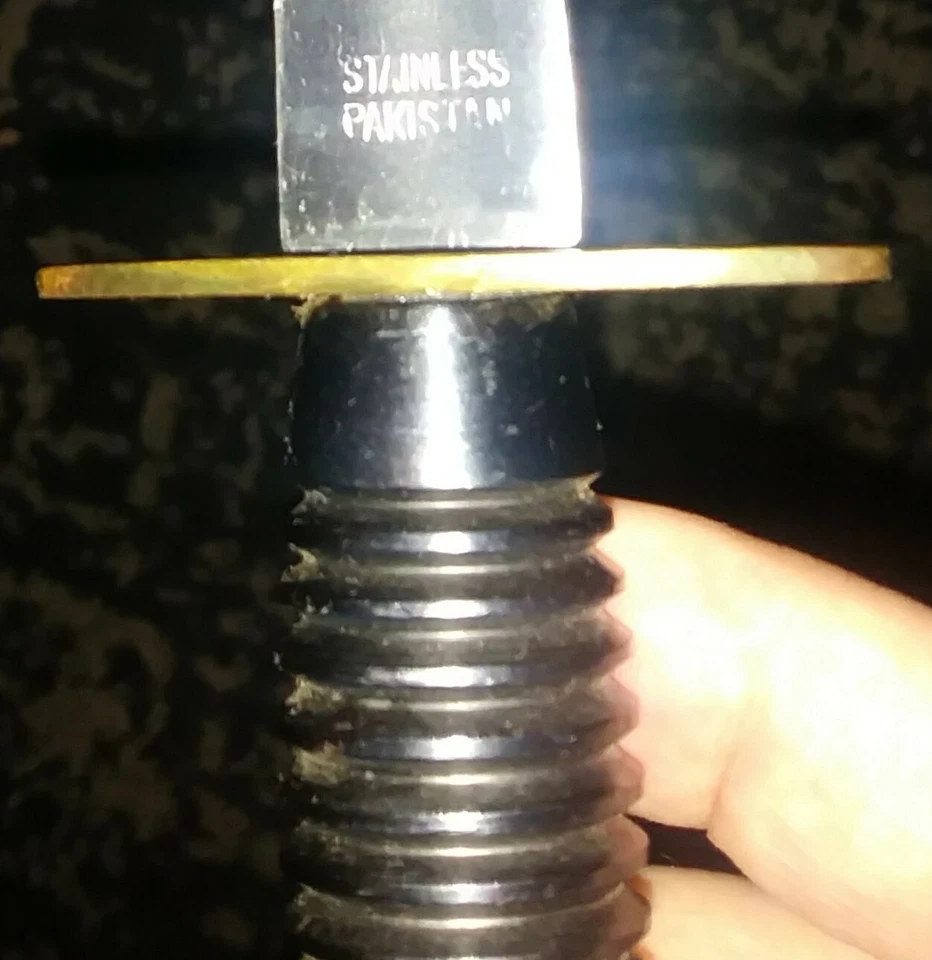 Pakistani dagger (black handle,single edge, very good condition, sheath) - Image 2 of 4