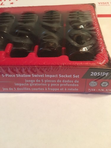 Juego de enchufes giratorios Snap-on 5 piezas 3/8" unidad 6 puntos SAE impacto superficial - Imagen 4 de 7