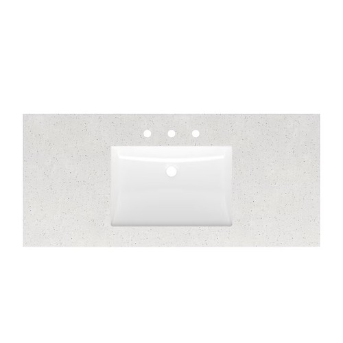 49x22" bathroom Cultured marble Vanity w/ 3 faucet hole NEW! - 第 5/7 張圖片