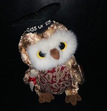 Ty Beanie Babies - Smarty The Graduation Owl  - Mint Retired Vintage Plush Toy 
