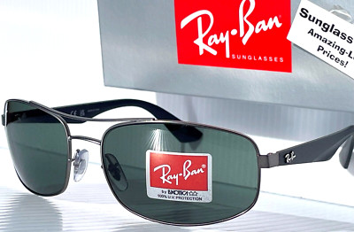 NEW Ray Ban Gunmetal & Black UV PROTECTIVE Grey Lens Sunglass RB3527 029/71