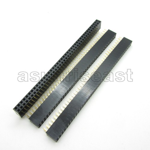 10 x Rame 2 x 40 Pin 2,54 mm Passo 0,1" Doppia Fila Femmina Pin Testata Presa  - Foto 1 di 6