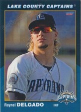 2021 Lake County Captains Raynel Delgado RC Rookie Cleveland Indians CUBA
