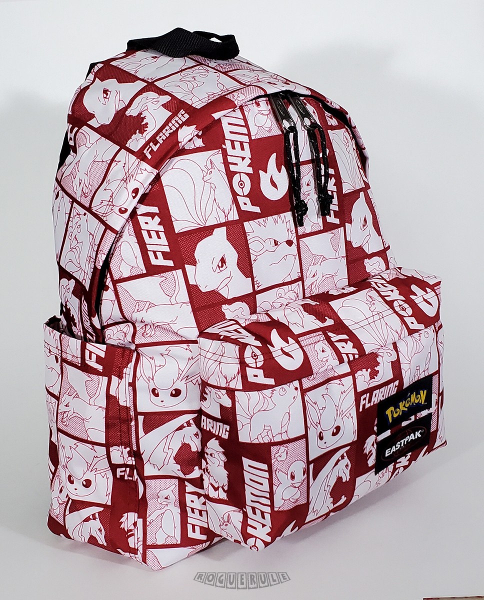 00s EASTPAK Backpack ゼブラ総柄 SWAG Y2K 🚦Pokemon Center x Eastpak Fire Type Day Pak'r Backpack