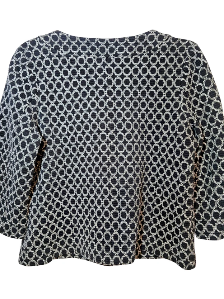 Blazer de negocios profesional Charter Club azul marino corte oscilante para mujer mediano Foto 3 de 3