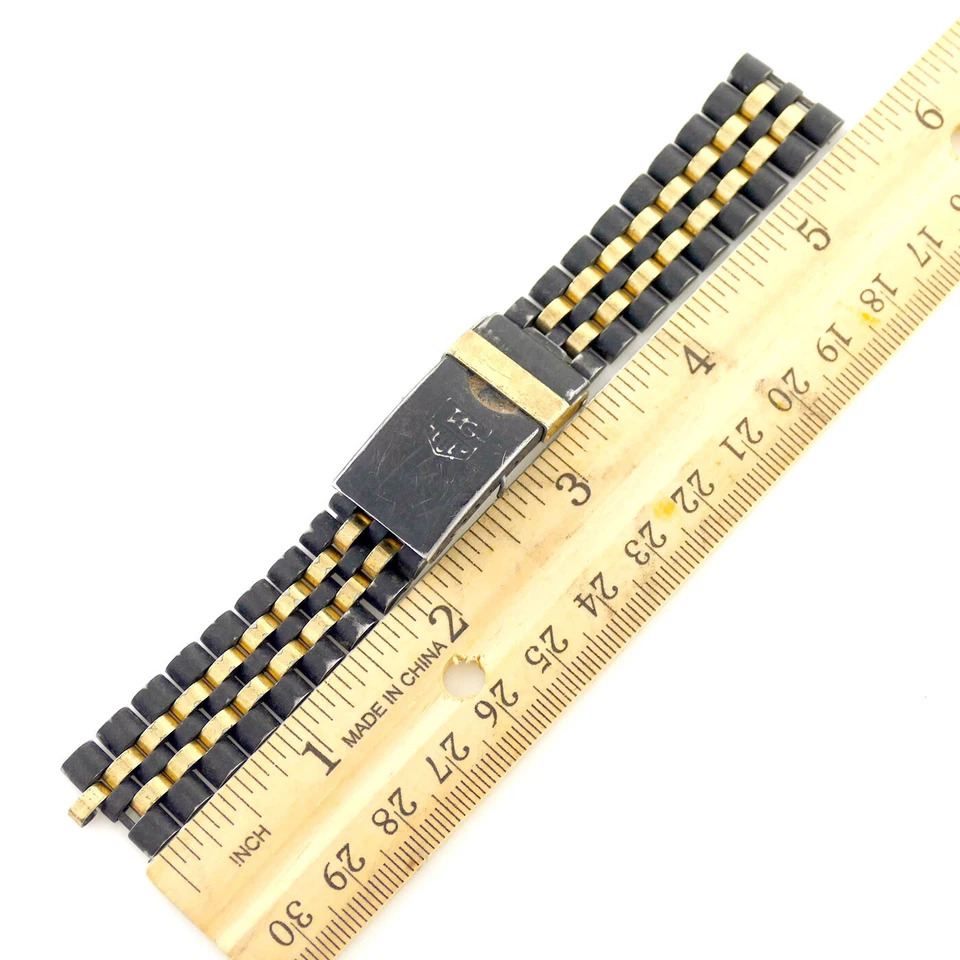 BRAZALETE COMPLETO TAG HEUER 1500 2 TONOS NEGRO RECUBIERTO DE PVD + CHAPADO EN ORO PARA HOMBRE MODELO 229/3 Foto 3 de 4